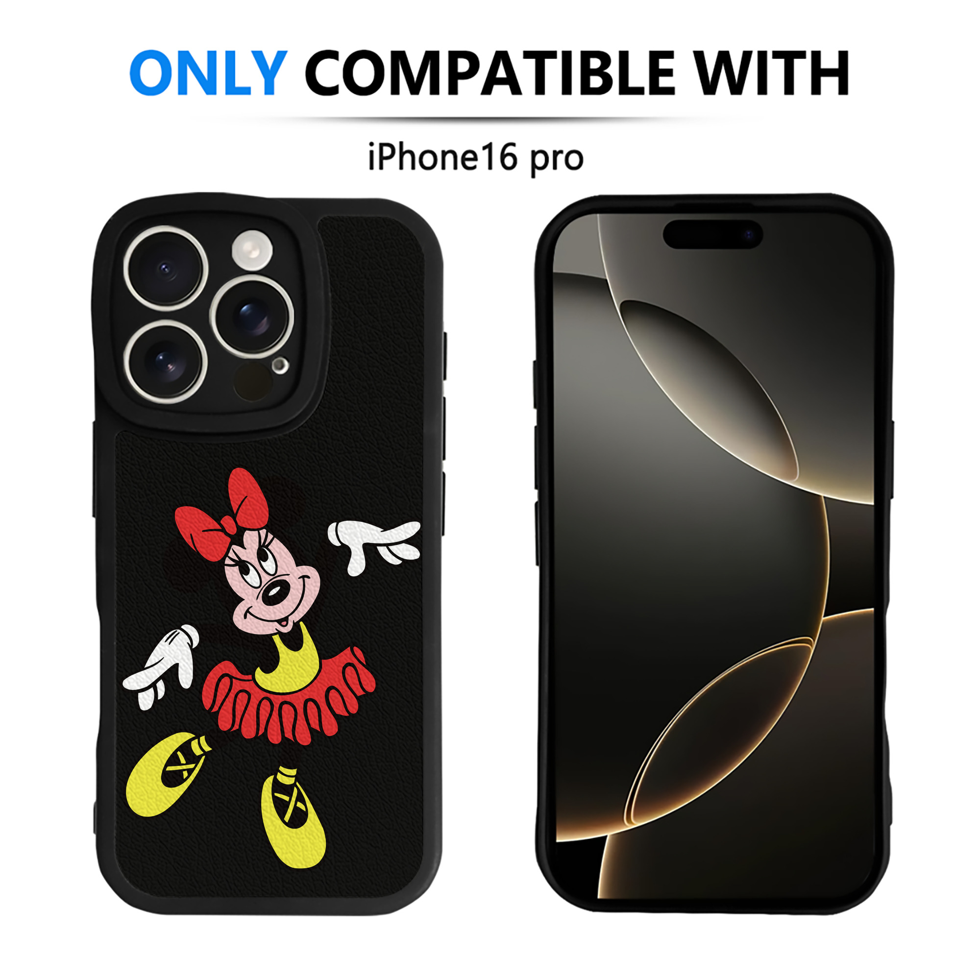 （画像用） ミッキーマウス Mickey Mouse 【iPhone 16シリーズ対応】シリコンスマホケース（レザー調） 材質：シリコン